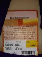 Mängden socker i Queso grana padano