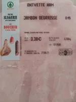 Mängden socker i Jambon dégraissé
