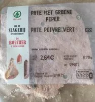 Mängden socker i Pâté poivre vert