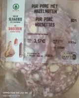 Mängden socker i Salami pur porc noisettes