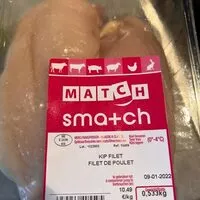 Mängden socker i Filet de poulet