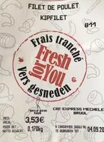 Mängden socker i Filet de poulet