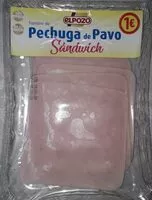 Mängden socker i Pechuga de pavo sandwich