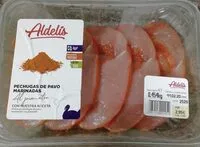 Mängden socker i Aldelis pechugas de pavo marinadas