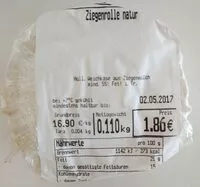 Mängden socker i Ziegenrolle natur