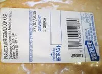 Mängden socker i Parmigiano Reggiano dop käse