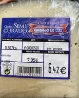 Mängden socker i Queso semicurado