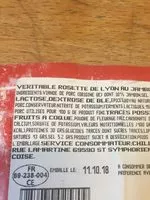 Mängden socker i Rosette de lyon