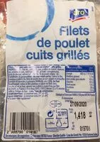 Mängden socker i Filets de poulets cuits grilles
