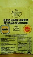 Mängden socker i Queso de mahón menorca artesano semicurado