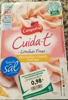 Mängden socker i Campofrio lonchas pechuga de pavo