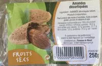 Mängden socker i Amandes décortiquées
