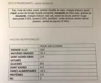 Mängden socker i Tuka test sauce samourai