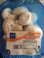 Mängden socker i Champignons de Paris blancs