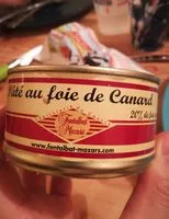 Mängden socker i Pâté au foie de canard
