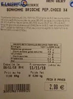 Mängden socker i Bonhomme Brioche Pépites de Chocolat