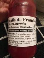 Mängden socker i Coulis de framboises cuit à la marmite