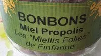Mängden socker i Bonbon miel propolis