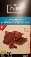 Mängden socker i Fair Schweizer Bio Alpenmilchschokolade