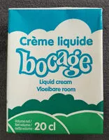 Mängden socker i Crème Liquide Bocage 20 cl