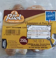 Mängden socker i ruol champignons de Paris