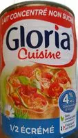 Mängden socker i GLORIA Lait concentré non sucré 1/2 écrémé boîte 410g