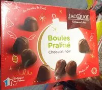 Mängden socker i Chocolat noir boules praliné
