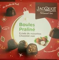 Mängden socker i Boules Praliné éclats de noisettes-chocolat noir