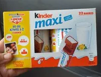Mängden socker i KINDER MAXI BARRE CHOCOLAT AU LAIT AVEC FOURRAGE AU LAIT 2x11 BARRES