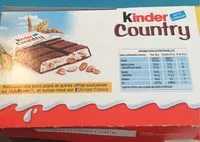 Mängden socker i Kinder Country