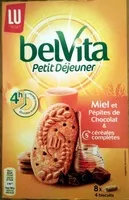 Mängden socker i BelVita - Petit Déjeuner - Miel et Pépites de Chocolat