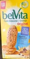 Mängden socker i BelVita Original Petit Déjeuner pépites de chocolat