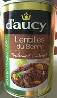 Mängden socker i Lentilles du Berry