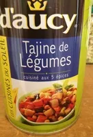 Mängden socker i Tajine de légumes cuisiné aux 5 épices