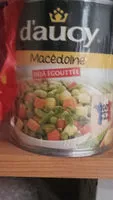 Mängden socker i Macedoine de legumes deja egoutee