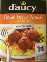 Mängden socker i Riz, sauce à la tomate et boulettes de bœuf