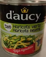 Mängden socker i Duo haricots verts / beurre