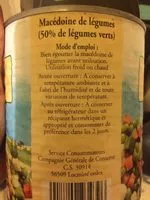 Mängden socker i Macédoine de légumes