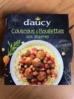Mängden socker i 320g couscous & boulettes aux legumes micro-ondable daucy