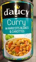 Mängden socker i 400g curry haricots blancs et carottes d 'aucy