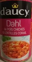 Mängden socker i Dahl de poix chiches et lentilles corail