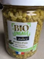 Mängden socker i 58cl petits pois aux oignons bio