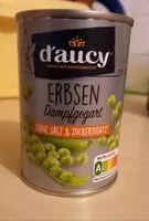 Mängden socker i Erbsen klein
