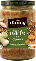 Mängden socker i Mijotés de lentilles aux légumes