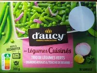 Mängden socker i Trio de légumes verts