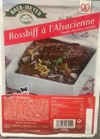 Mängden socker i Rossbif à l'alsacienne