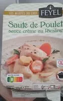 Mängden socker i Sauté de poulet sauce crème au Riesling