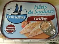Mängden socker i Filets de Sardines (Grillés)