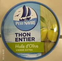 Mängden socker i Thon entier huile olive vierge extra