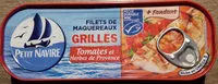 Mängden socker i Filets de Maquereaux Grillés Tomates & Herbes de Provence